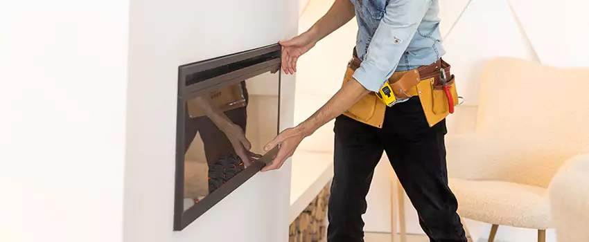Metal Fireplace Installation in Arcadia, California